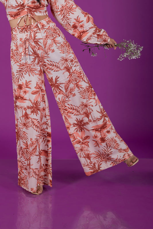 Tropical Pint Wide Leg Pants