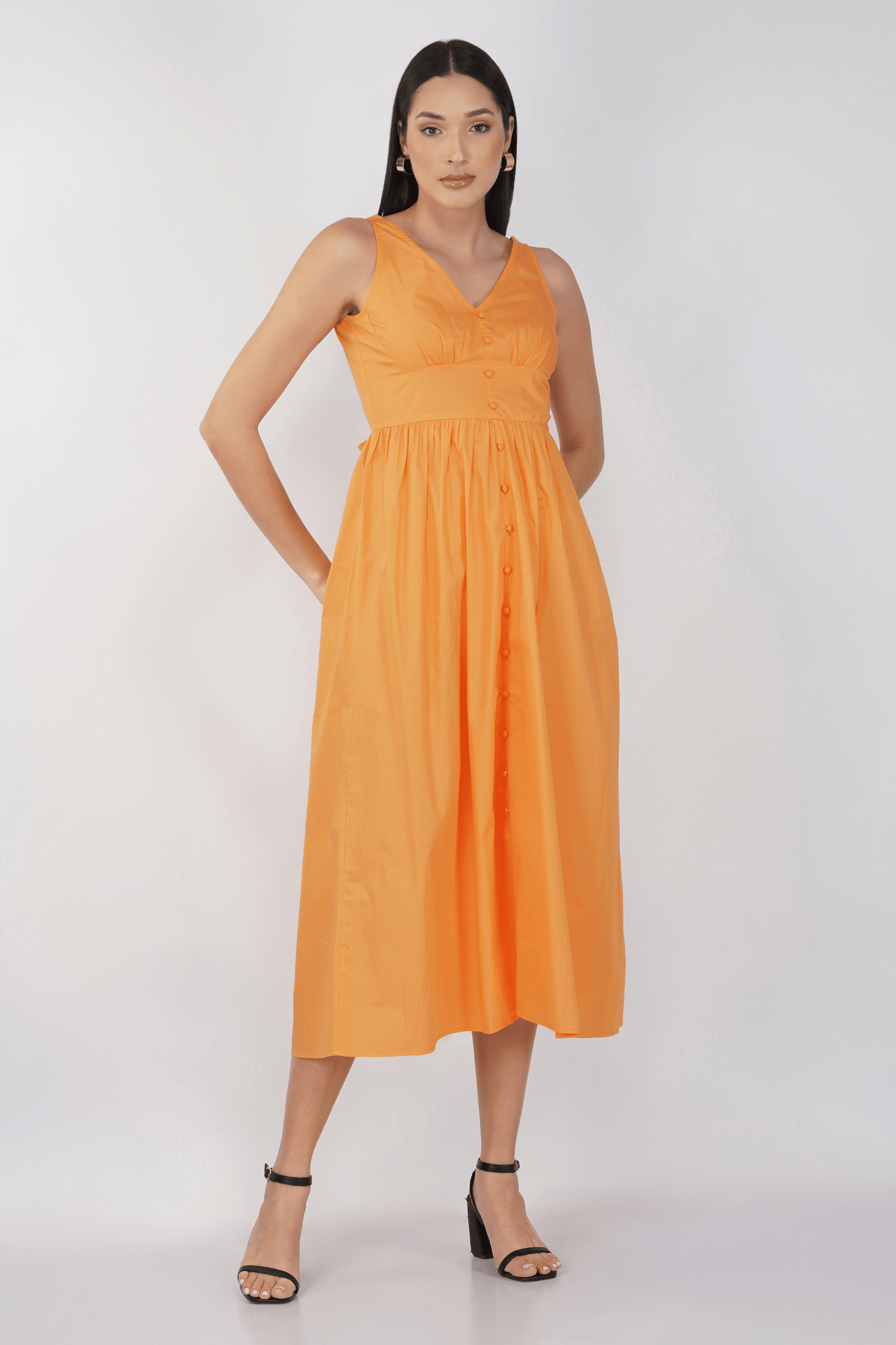 Sleeveless Tie Back Maxi Dress