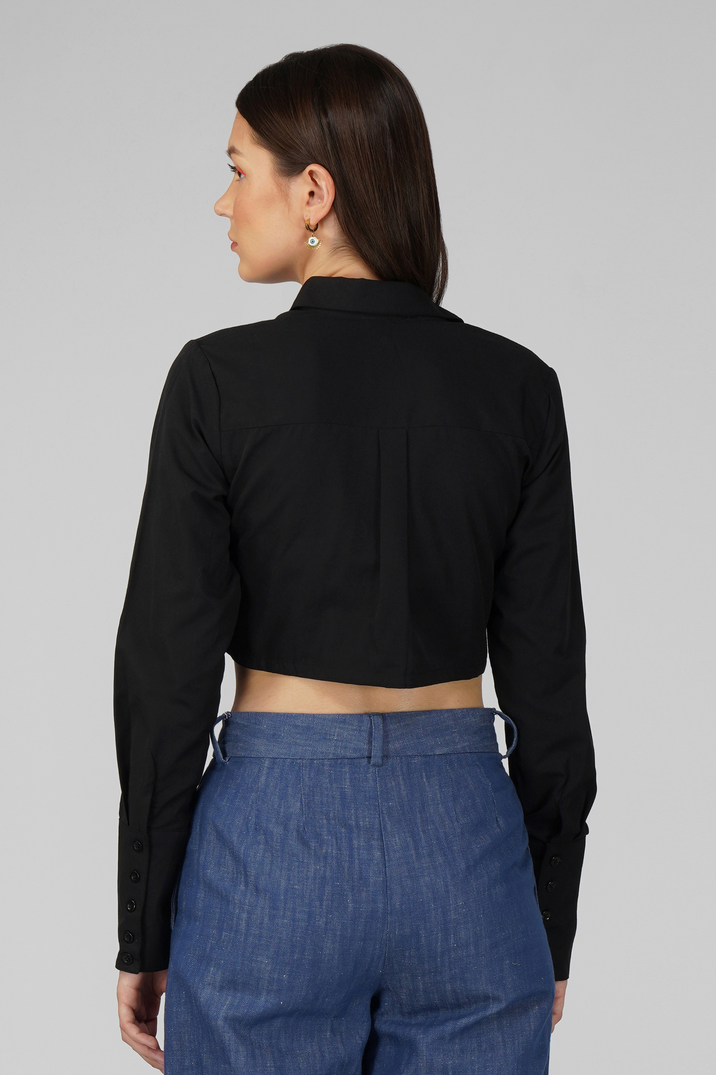 Crop Shirt with Pockets