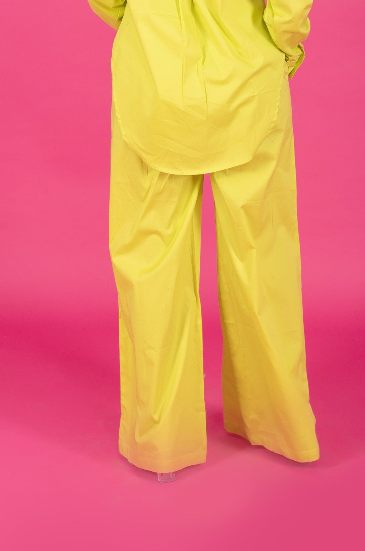 Solid Colour Wide Leg Pants