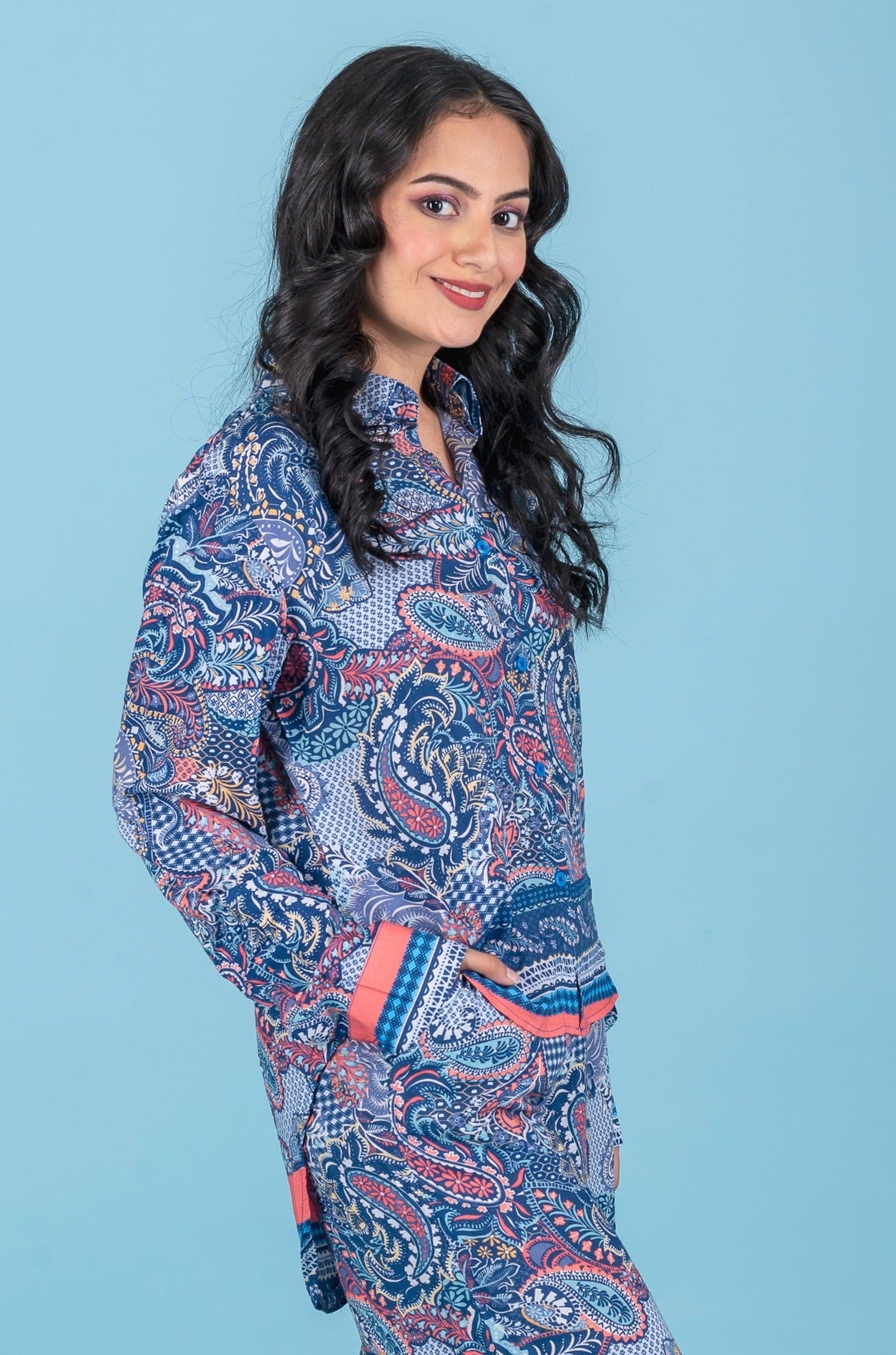 Paisley Digital Print Full Sleeve Shirt